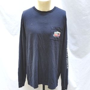 Men's long sleeve Vineyard Vines t-shirt, bluish grey, sz M, great color